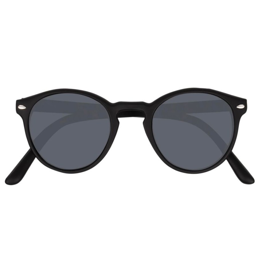 Homme Isotoner | Lunettes De Soleil Mixte Ronde Noir