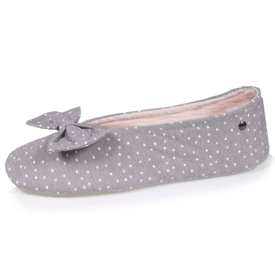 Femme Isotoner | Chaussons Ballerines Femme Pois