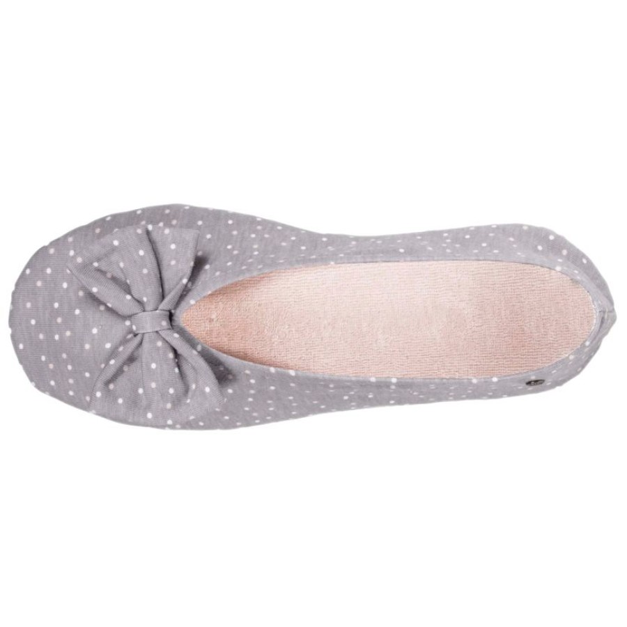 Femme Isotoner | Chaussons Ballerines Femme Pois