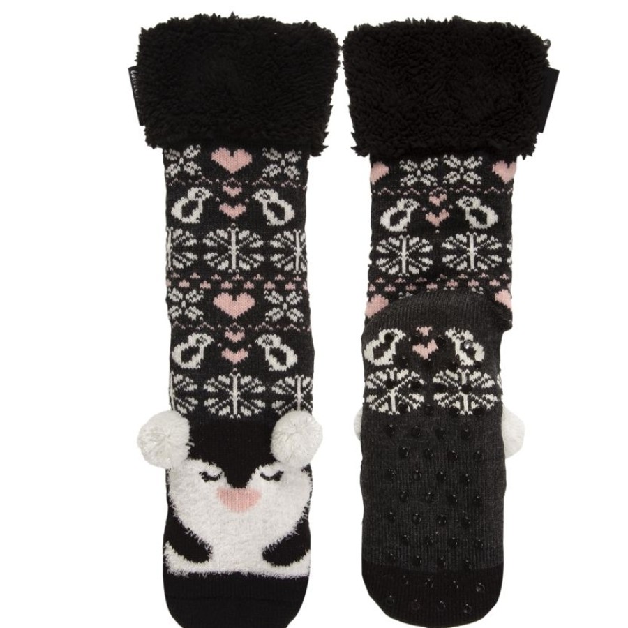 Femme Isotoner | Chaussettes Fourrees Femme Pingouin