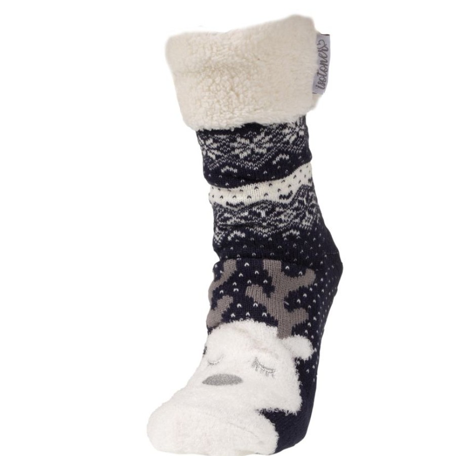 Femme Isotoner | Chaussettes Fourrees Femme Noel Renne