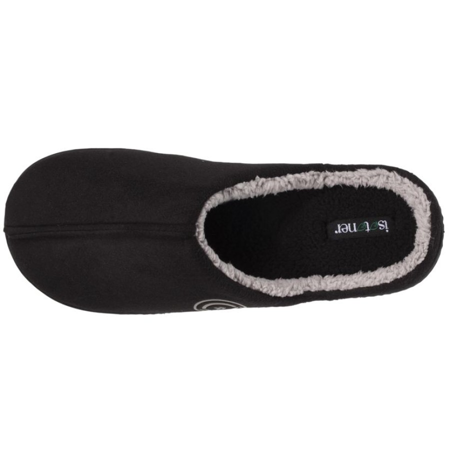 Homme Isotoner | Chaussons Mules Recyclees Homme Noir