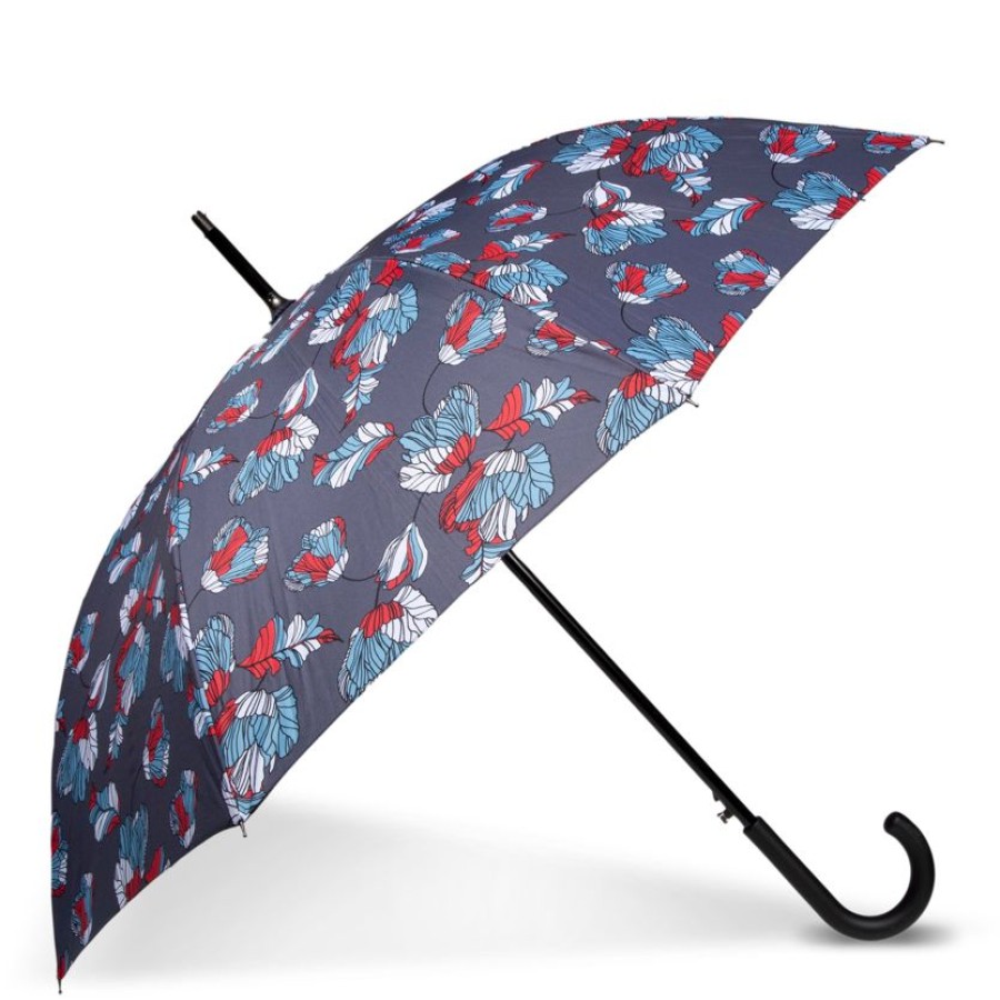 Femme Isotoner | Parapluie Canne Auto Fleurs Japonaises