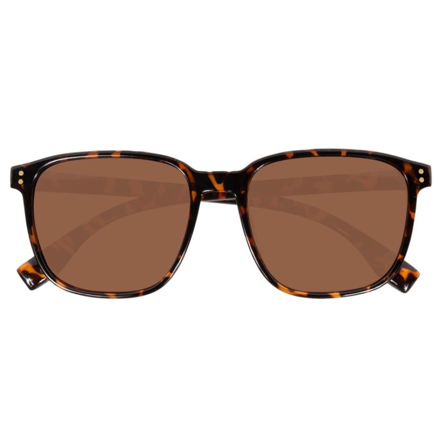 Homme Isotoner | Lunettes De Soleil Mixte Rectangulaire Ecaille