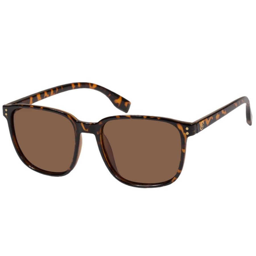 Homme Isotoner | Lunettes De Soleil Mixte Rectangulaire Ecaille