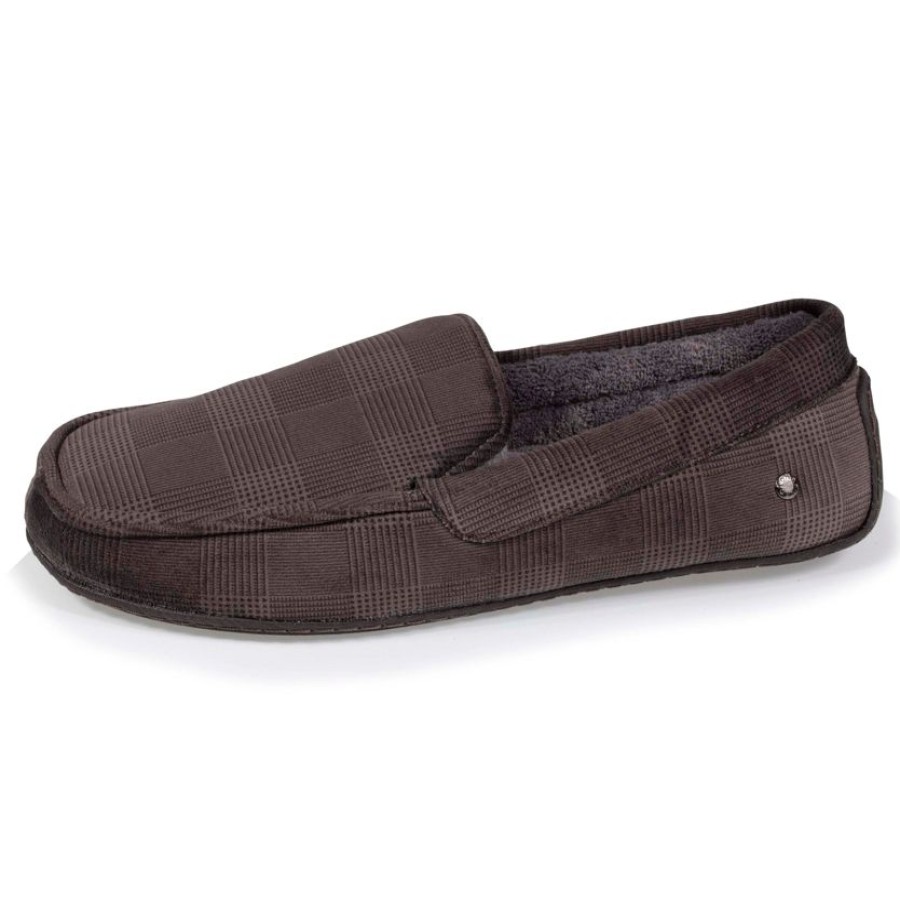 Homme Isotoner | Chaussons Mocassins Homme Gris