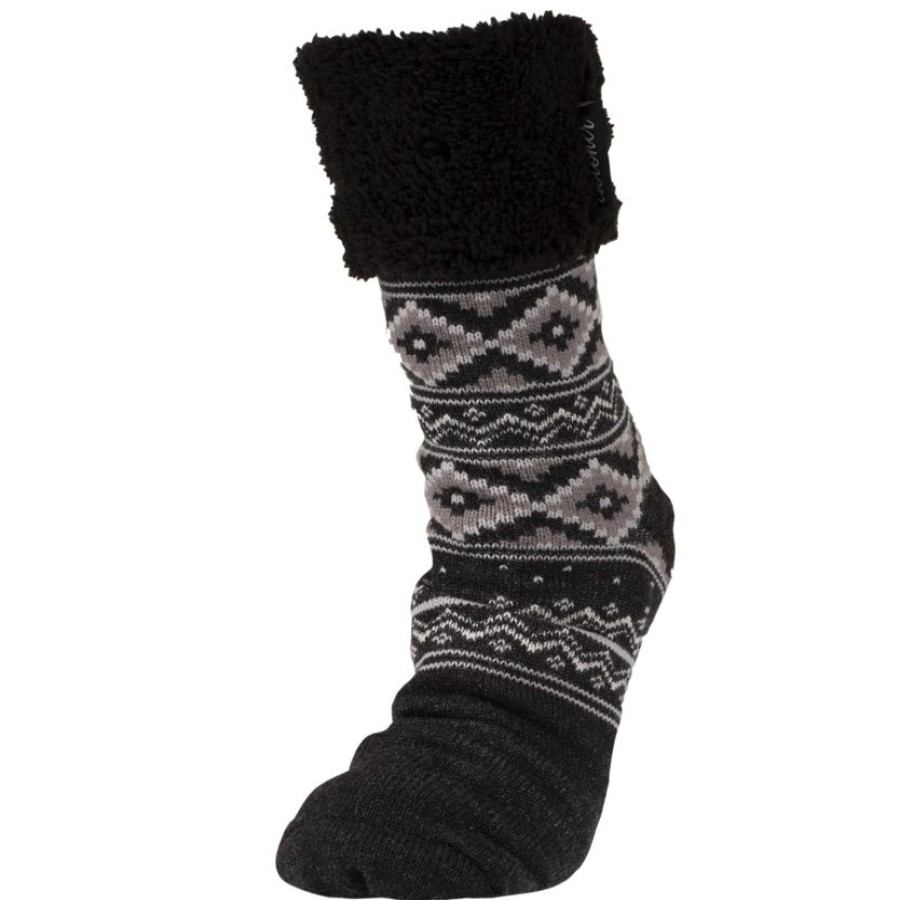 Homme Isotoner | Chaussettes Fourrees Homme Jacquard