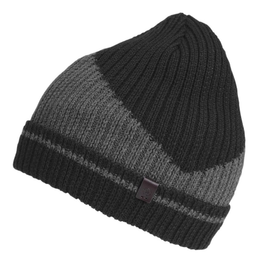 Homme Isotoner | Bonnet Homme Maille Recyclee Noir