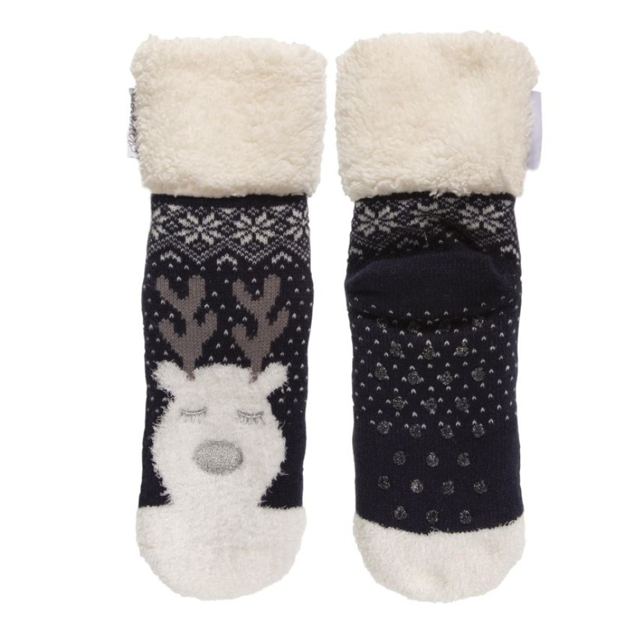 Enfant Isotoner | Chaussettes Fourrees Fille Noel Renne