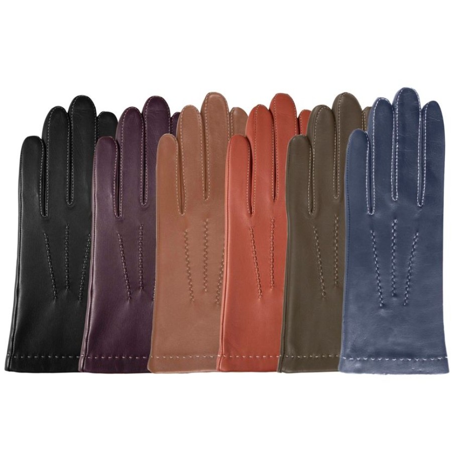 Femme Isotoner | Gants Femme Cuir D'Agneau Olive