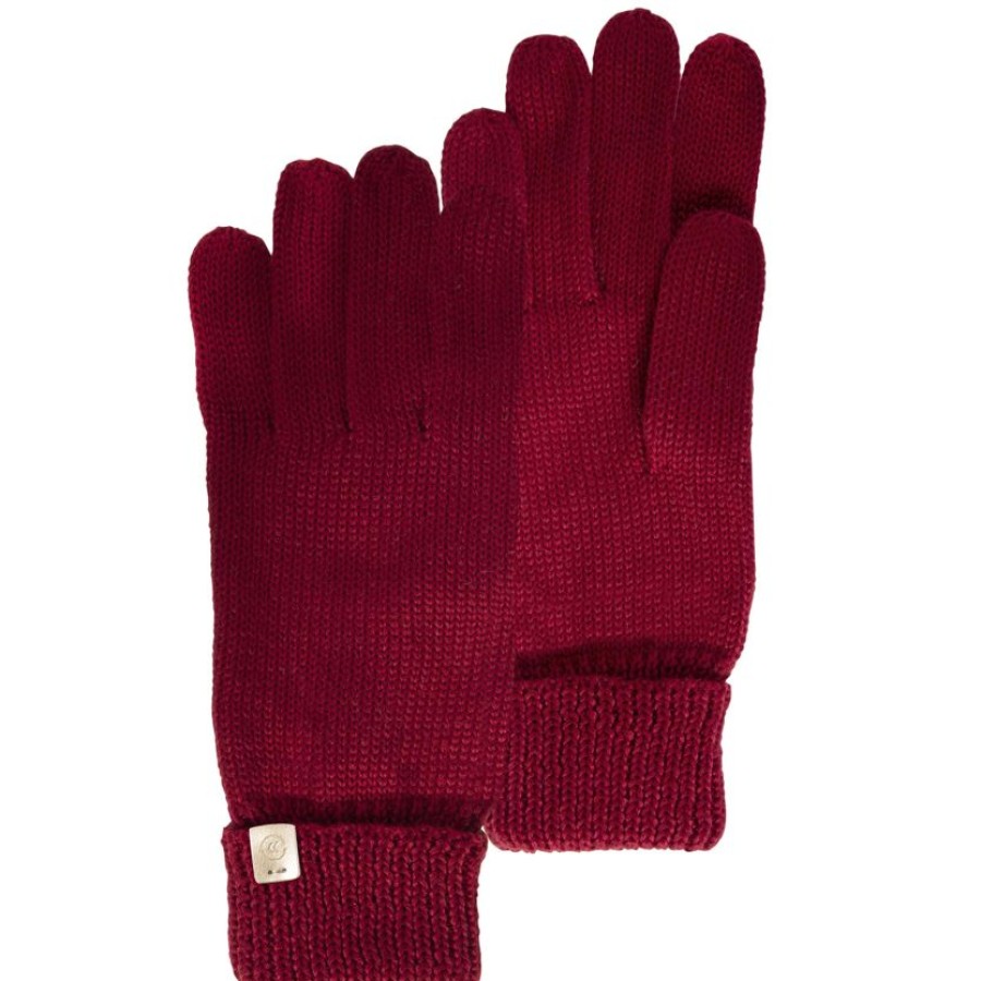 Femme Isotoner | Gants Femme Maille Rouge