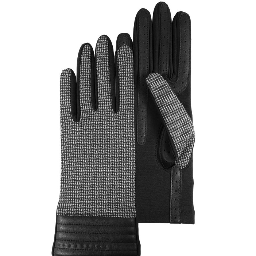 Femme Isotoner | Gants Femme Tactiles Extensibles Pied De Poule