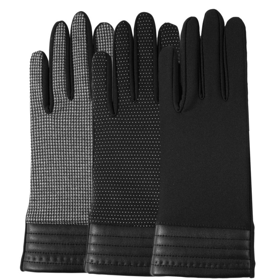 Femme Isotoner | Gants Femme Tactiles Extensibles Pied De Poule