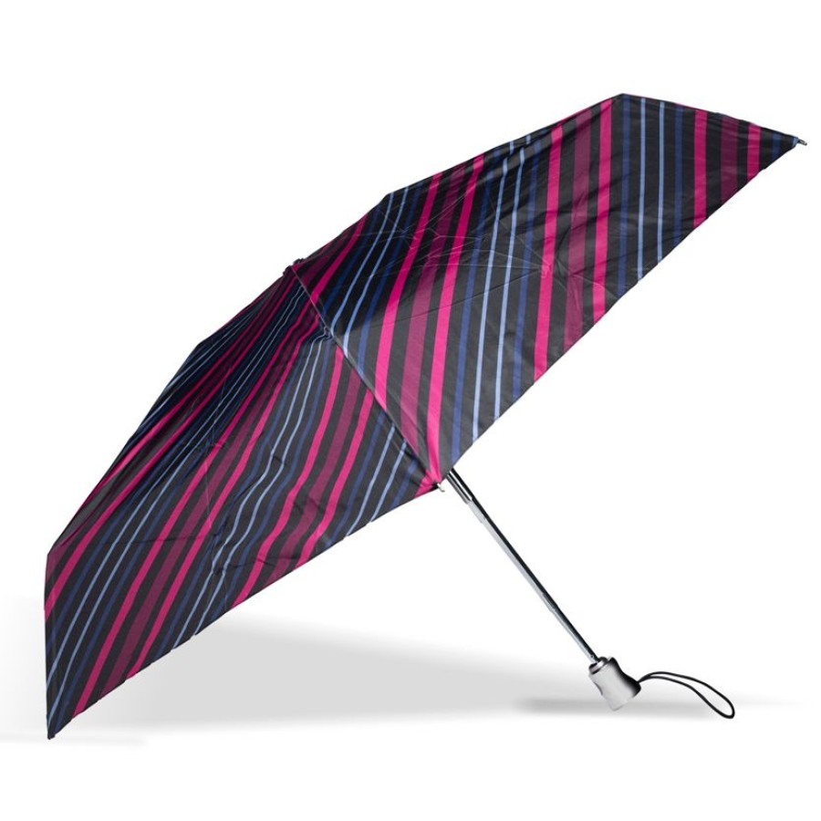 Femme Isotoner | Parapluie X-Tra Solide X-Tra Sec Rayure Diagonale