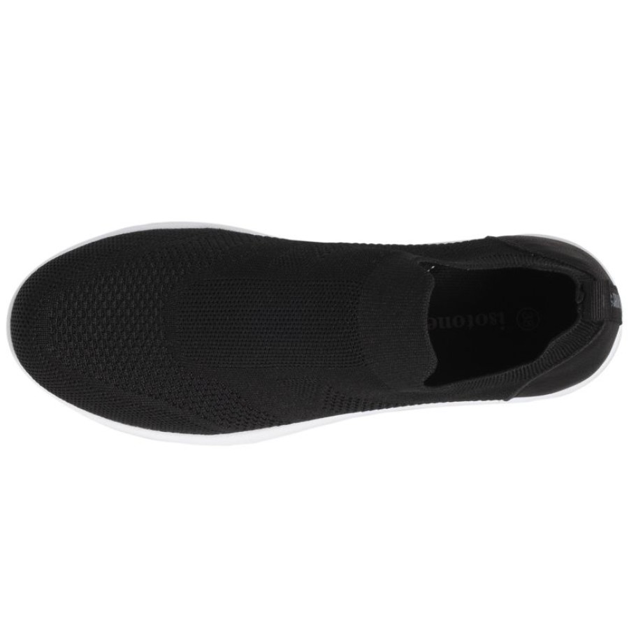 Femme Isotoner | Baskets Confort Femme Slip-On Noir