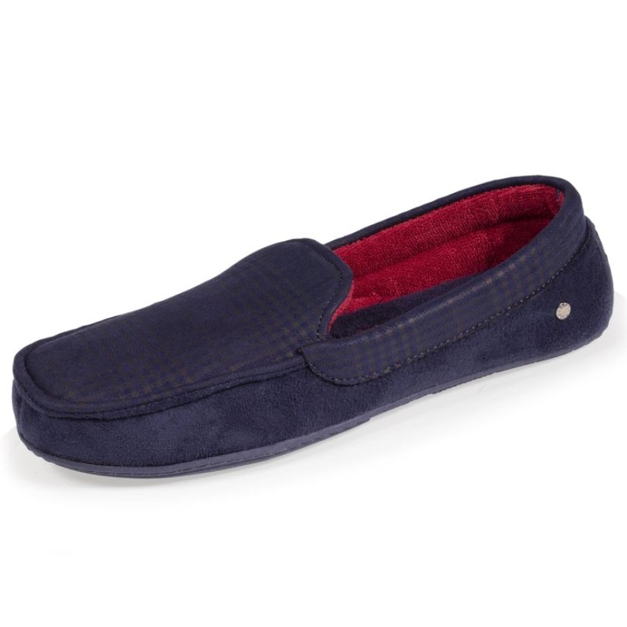 Homme Isotoner | Chaussons Mocassins Homme Marine