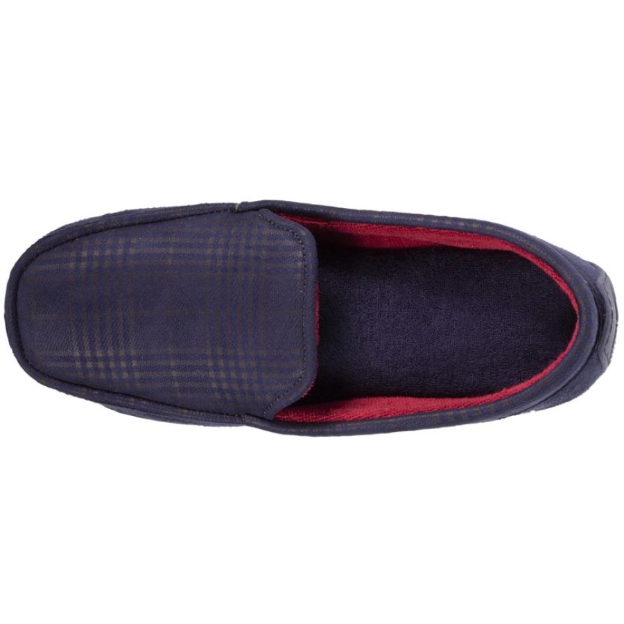 Homme Isotoner | Chaussons Mocassins Homme Marine