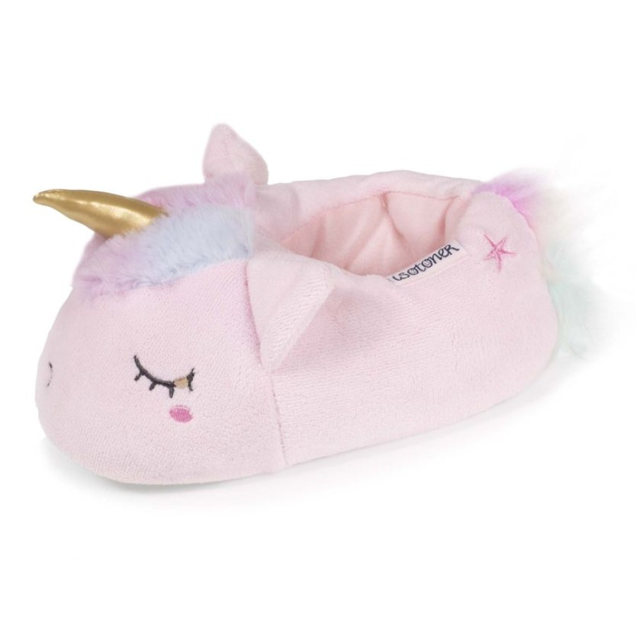 Enfant Isotoner | Chaussons Slippers 3D Licorne Fille Rose