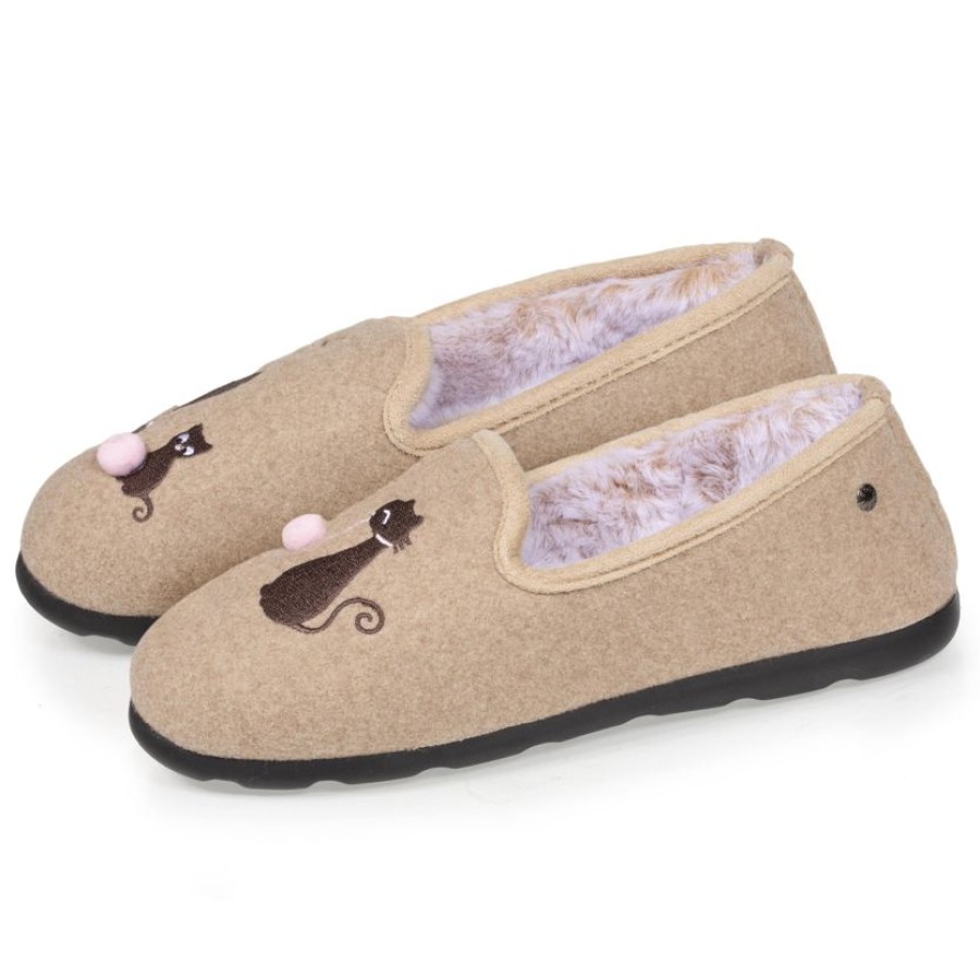 Femme Isotoner | Chaussons Charentaises Femme Beige