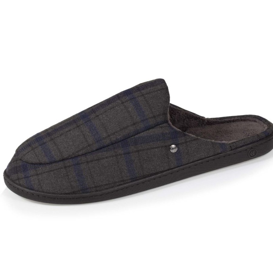 Homme Isotoner | Chaussons Mules Homme Tartan