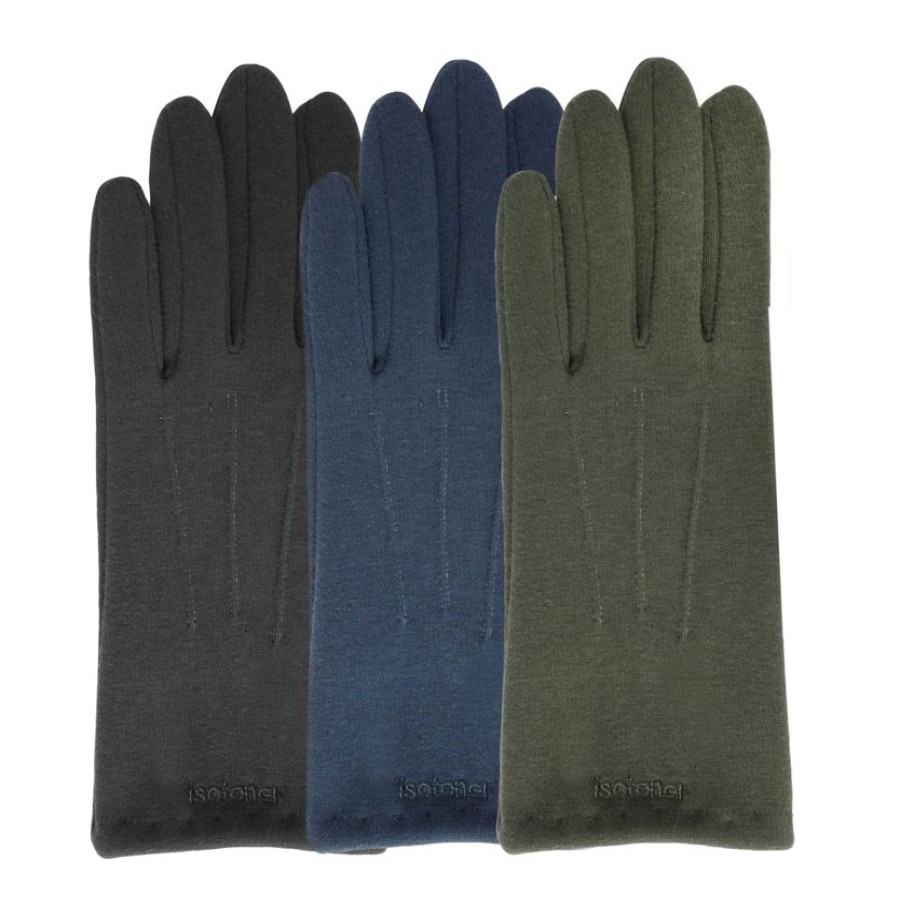 Femme Isotoner | Gants Femme Tissu Doux Et Chaud Vert