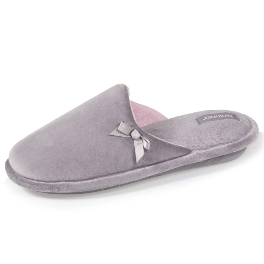 Femme Isotoner | Chaussons Mules X-Soft Femme Gris