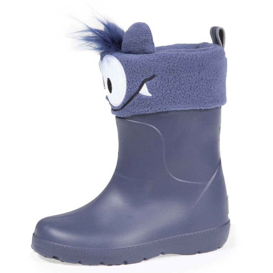 Enfant Isotoner | Bottes De Pluie Enfant Bleu Et Chaussette Monstre