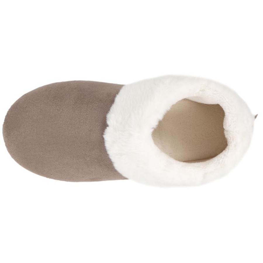 Femme Isotoner | Chaussons Bottillons Femme Taupe