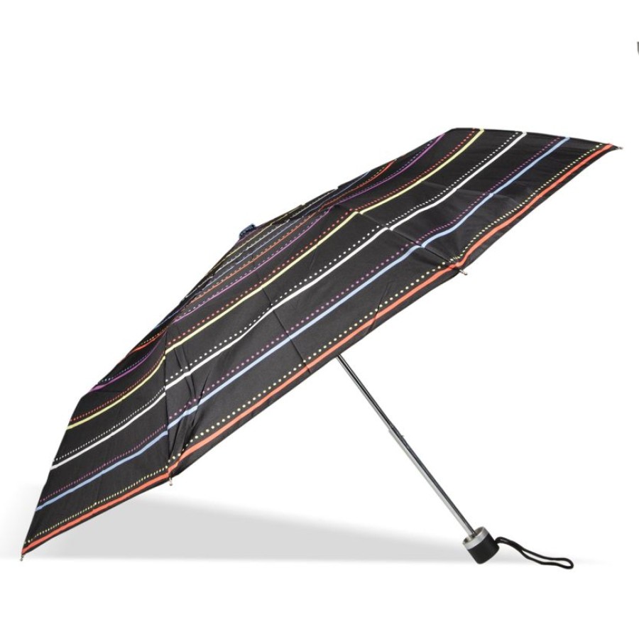 Femme Isotoner | Parapluie Petit Prix Rayure Solar