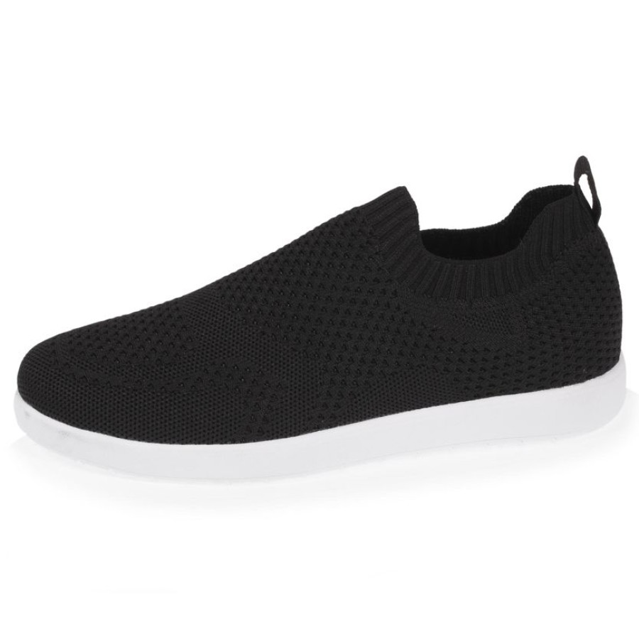 Femme Isotoner | Baskets Confort Femme Slip-On Noir