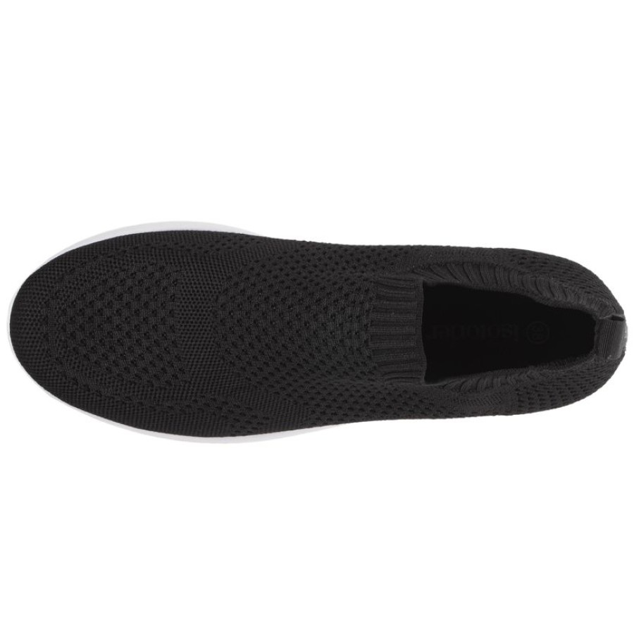 Femme Isotoner | Baskets Confort Femme Slip-On Noir