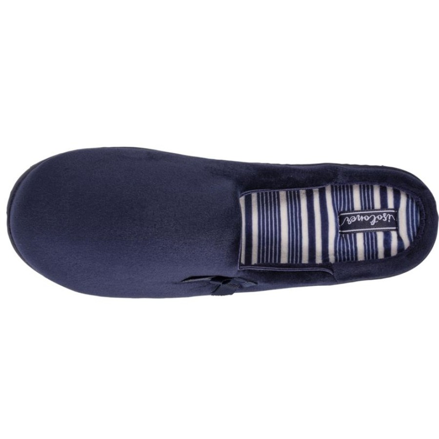 Femme Isotoner | Chaussons Mules Femme Marine