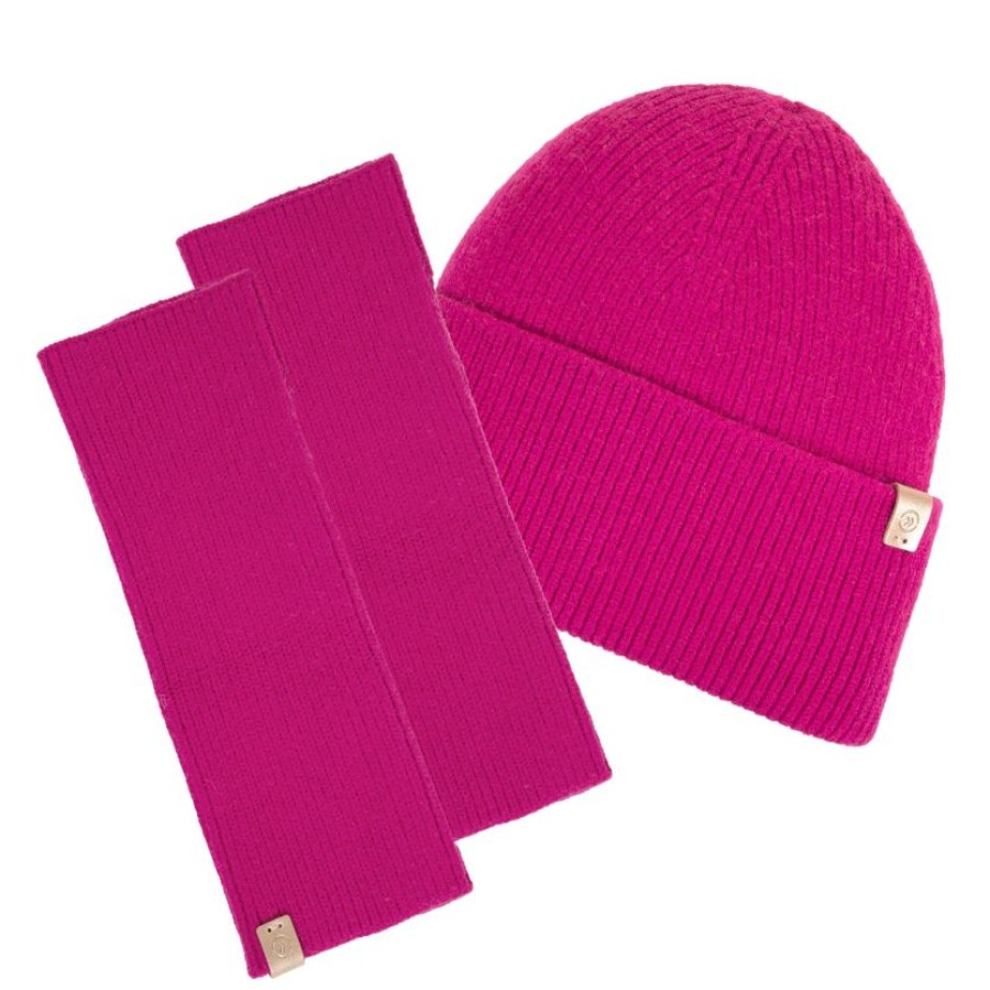 Femme Isotoner | Mitaines Femme Maille Longues Soft Touch Fuchsia