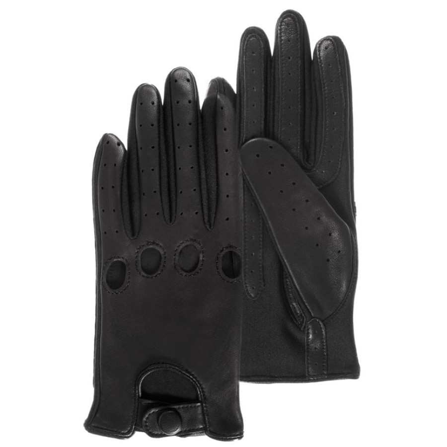 Femme Isotoner | Gants De Conduite Cuir Femme Noir