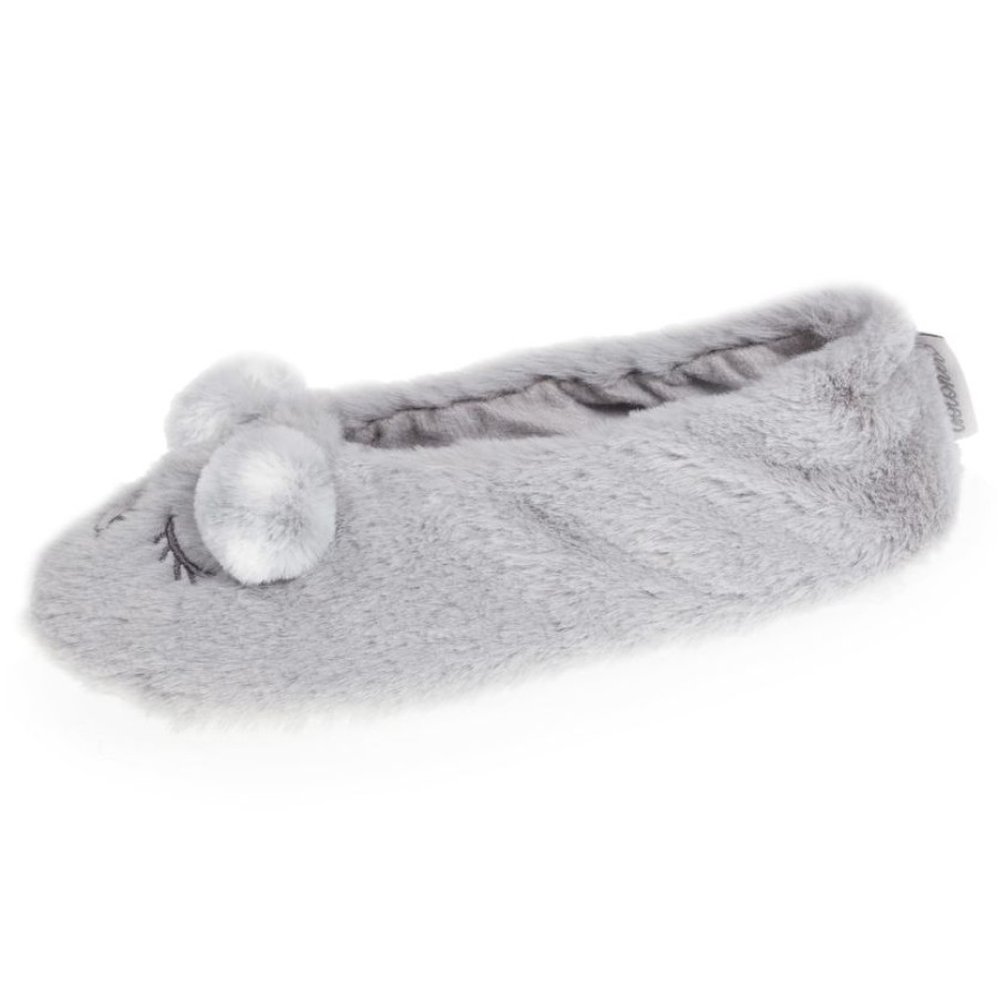 Femme Isotoner | Chaussons Ballerines Femme 3D Gris