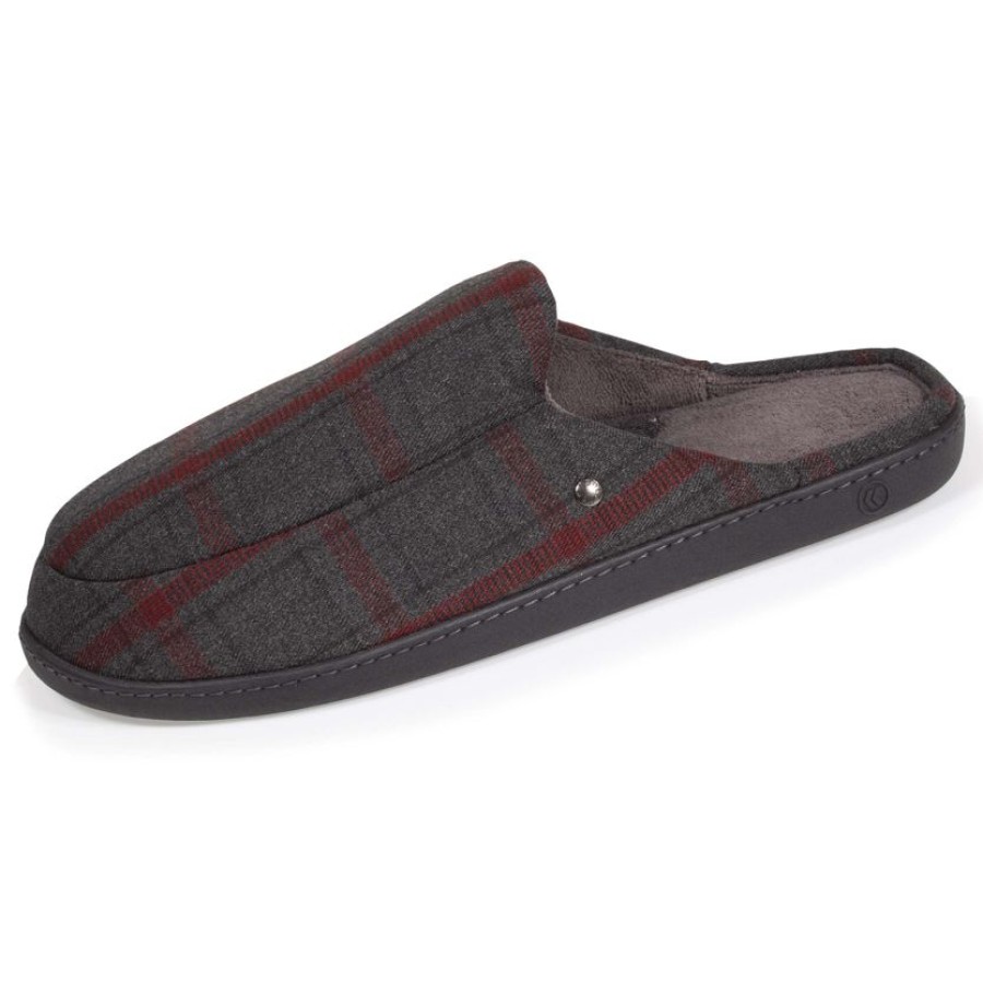 Homme Isotoner | Chaussons Mules Homme Tartan