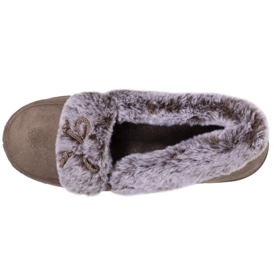 Femme Isotoner | Chaussons Mocassins Femme Taupe