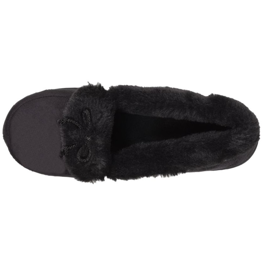 Femme Isotoner | Chaussons Mocassins Femme Noir