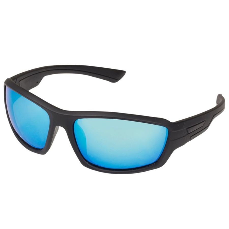 Homme Isotoner | Lunettes De Soleil Mixte Sport Noir Verres Mirroirs