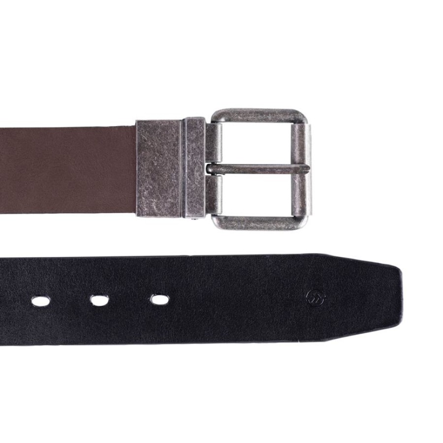 Homme Isotoner | Ceinture 2 En 1 Reversible Marron