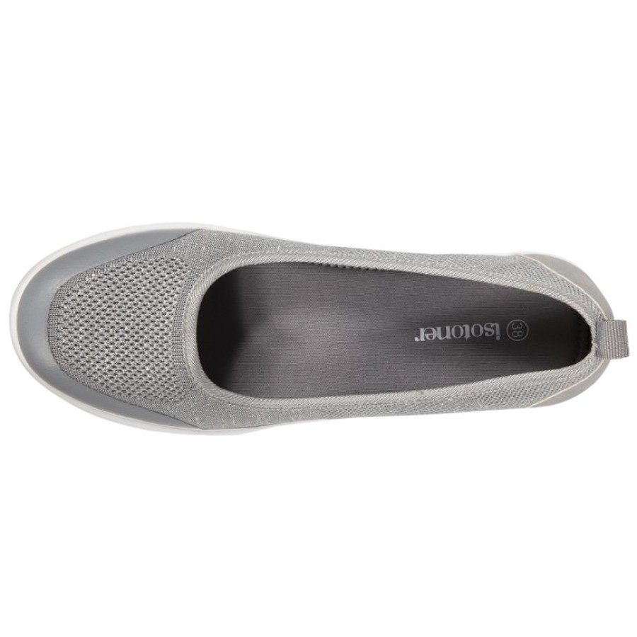 Femme Isotoner | Ballerines Femme Slip-On Gris