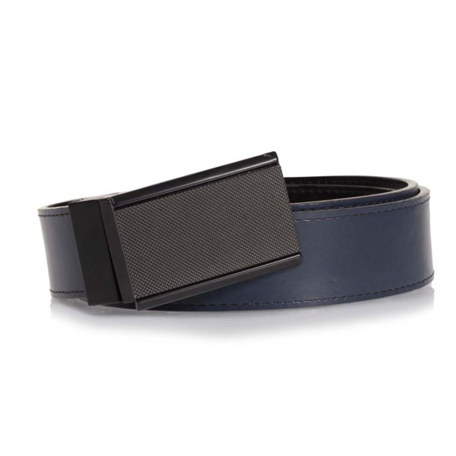 Homme Isotoner | Ceinture Homme 2 En 1 Marine