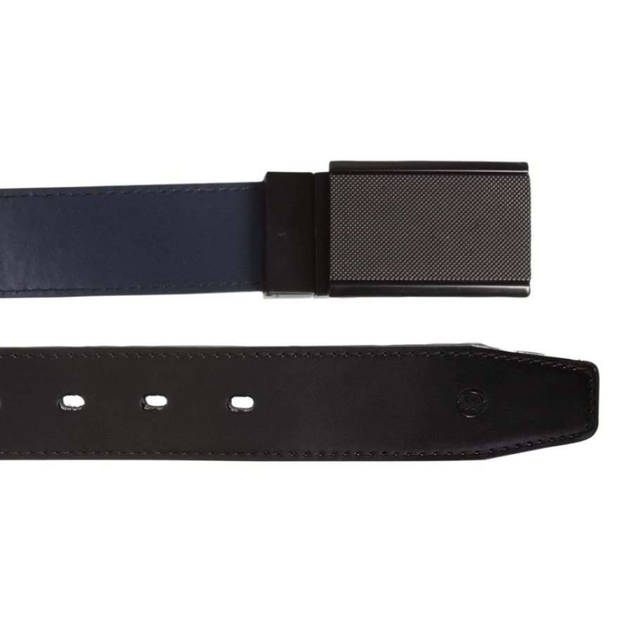 Homme Isotoner | Ceinture Homme 2 En 1 Marine