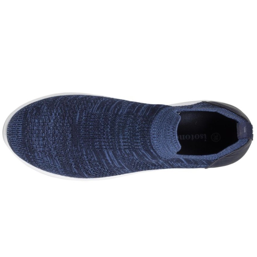 Femme Isotoner | Baskets Confort Femme Slip-On Marine