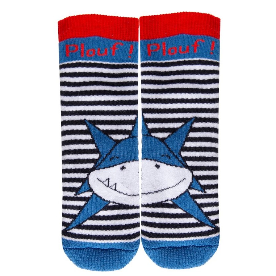 Enfant Isotoner | Chaussettes Antiderapantes Requin Marine 19/26