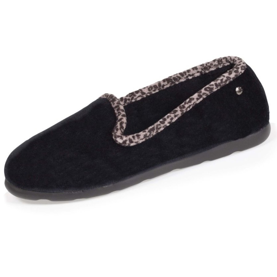 Femme Isotoner | Chaussons Charentaises Femme Noir