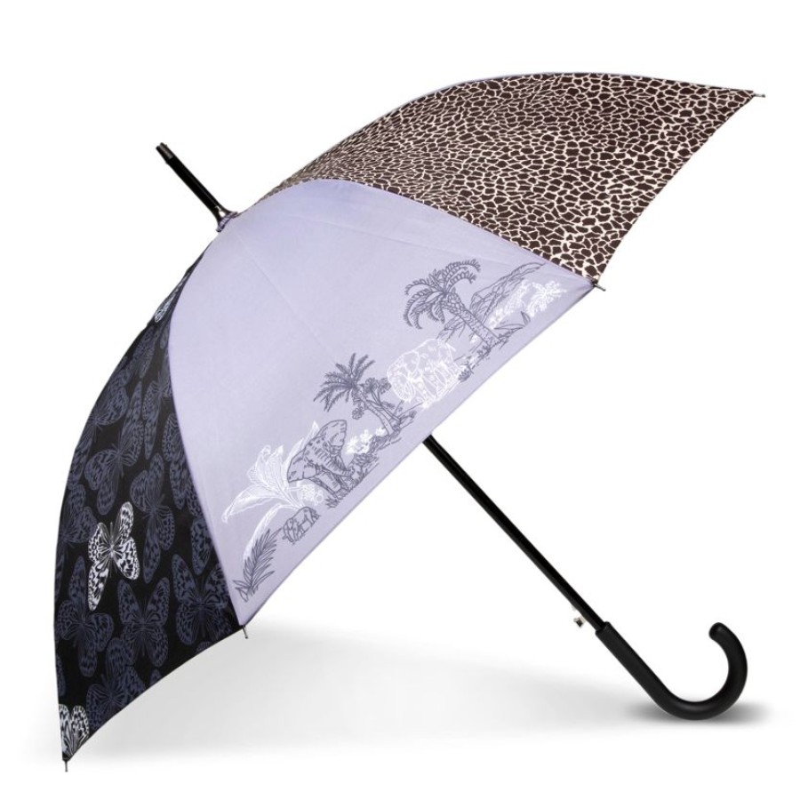 Femme Isotoner | Parapluie Canne Auto Patchwork Animal