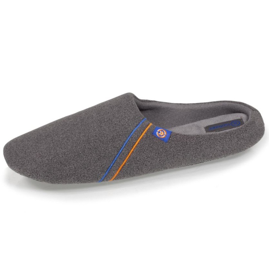 Homme Isotoner | Chaussons Mules Homme Brodees