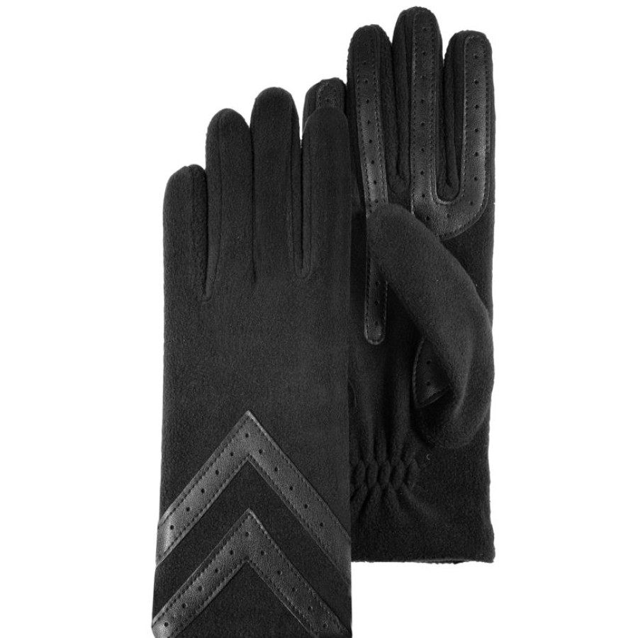 Femme Isotoner | Gants Femme Tactiles Polaire Recyclee Noir