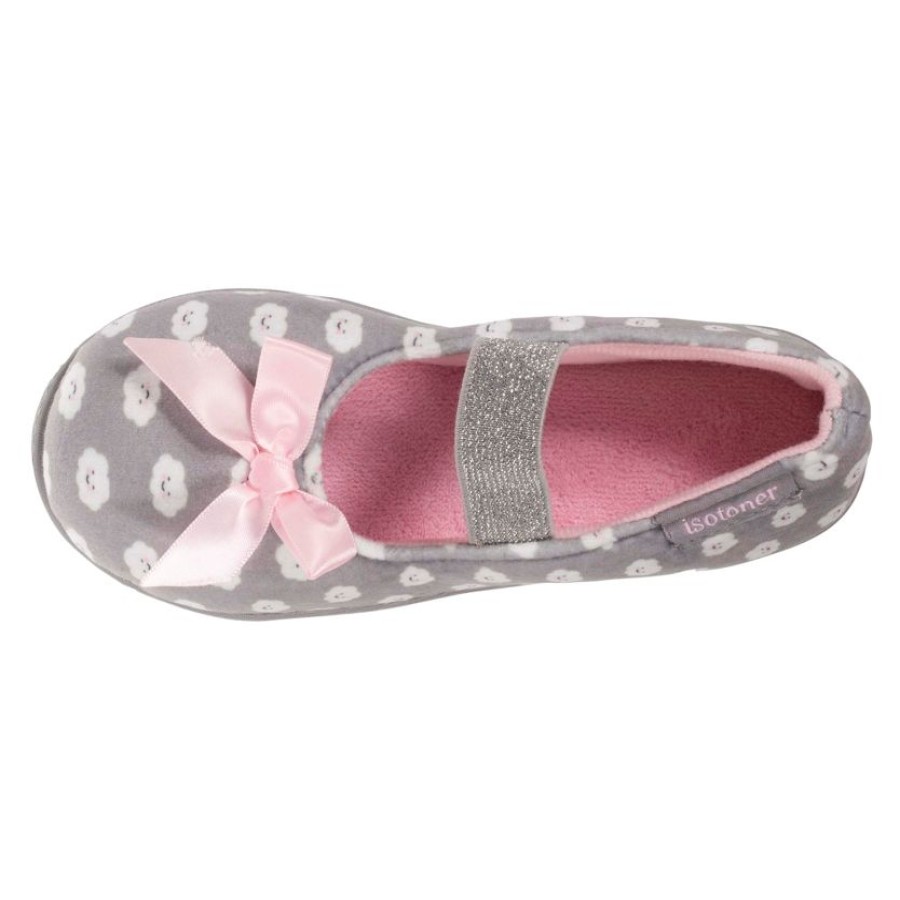 Enfant Isotoner | Chaussons Ballerines Enfant Gris Nuage